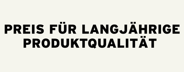 preis fuer langjaehrige produktqualitaet